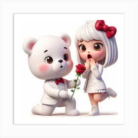 Kawaii Couple ♥️ Art Print