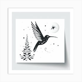 Hummingbird Holiday 2 Art Print