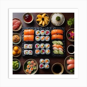 Sushi On A Table Art Print