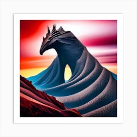 Dragon On The Mountain Art Print