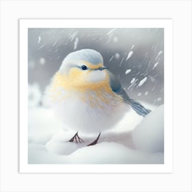 Bird In The Snow Art Print