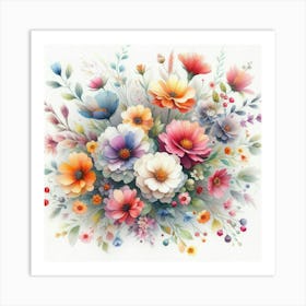 Bouquet Of Flowers Art Print