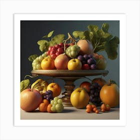 Fruit On A Platter Art Print