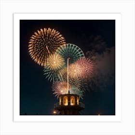 Fireworks In The Sky 1 Art Print