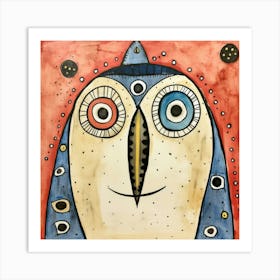 Abstract Emperor Penguin Art Print