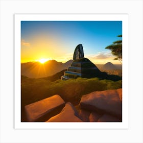 Sunrise In The Mountains 28 Art Print