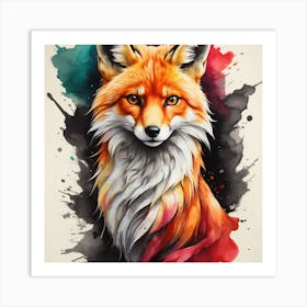 Fox Painting Art Print