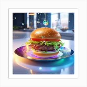 Futuristic Burger 1 Art Print