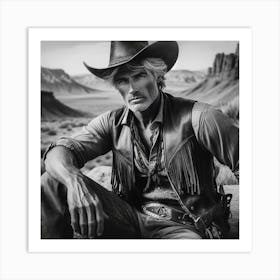 Cowboy Portait Art Print