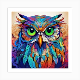 Colorful Owl 8 Art Print