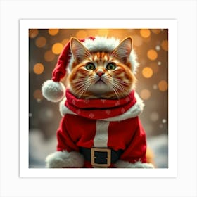 Asm Orange Cat Wearing Like Santa Celebrate The New Ye 818e7b7c 7c86 49b9 A641 1d4d759aef15 Art Print