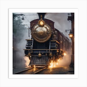 Steampunk Train 2 Art Print