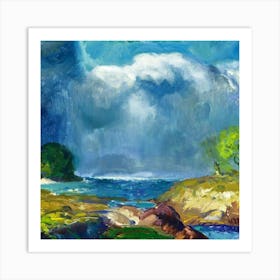 Storm Clouds Over The Ocean Art Print