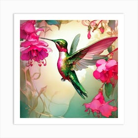 Paradise Hummingbird Art Print