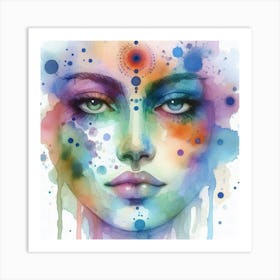 Woman'S Face 4 Art Print