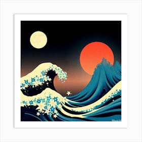 Great Wave Off Kanagawa 5 Art Print