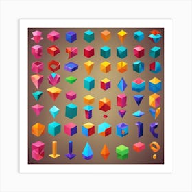 3d Cubes 4 Art Print