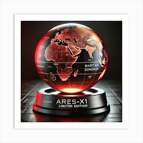 A Collectible Miniature Mars Globe For The Ares X1 Art Print