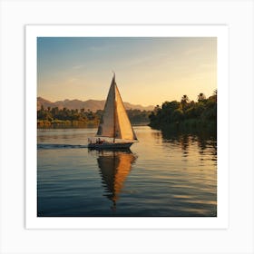 Sailboat On The Nile Art Print