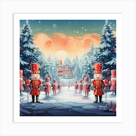 Christmas Nutcrackers 3 Art Print