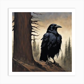 Raven 5 Art Print