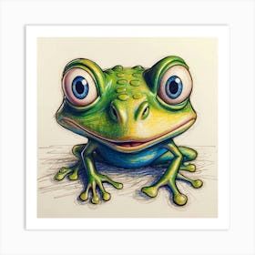 Frog Drawing 1 Art Print