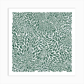 Succulent Green Leaves Art Print