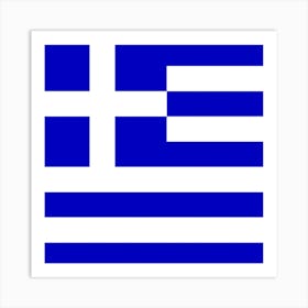 Greece Flag Art Print