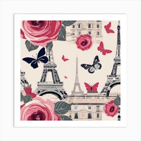 Paris Roses 1 Art Print