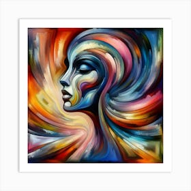 Abstract portrait 3 Art Print