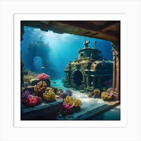 Underwater Scene Art Print