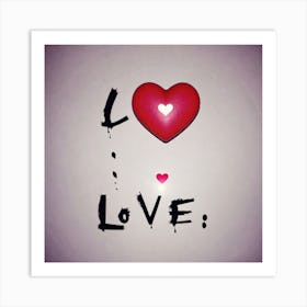 Love Love Love 3 Art Print