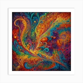 Psychedelic Abstract Painting Art Print