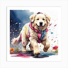 Golden Retriever Painting Art Print