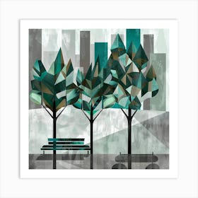 Cityscape Canvas Print 2 Art Print