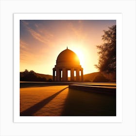 Sunset At Jharkhand Memorial Art Print