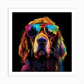 Dog In Sunglasses Art Print