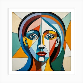 Abstract Portrait Of A Woman Art Print