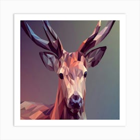 Polygonal Deer 1 Art Print