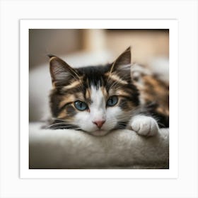 Calico Cat Art Print