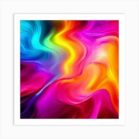 Color Brightness Vibrant Electric Power Gradient Vivid Intense Dynamic Radiant Glowing En (21) Art Print