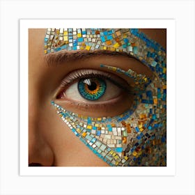 Mosaic Face Art Print