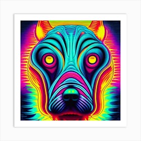 Psychedelic Dog 8 Art Print