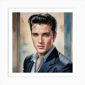 Elvis Presley The King of Rock'n'Roll Art Print