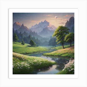 Landscape Painting 46 Art Print