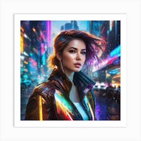 Cyberpunk Girl Art Print