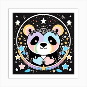 Kawaii Panda 3 Art Print
