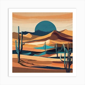 Desert Canvas Print Art Print