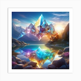 Crystals And Mountains Art Print