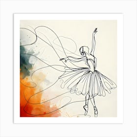 Ballerina Drawing 3 Art Print